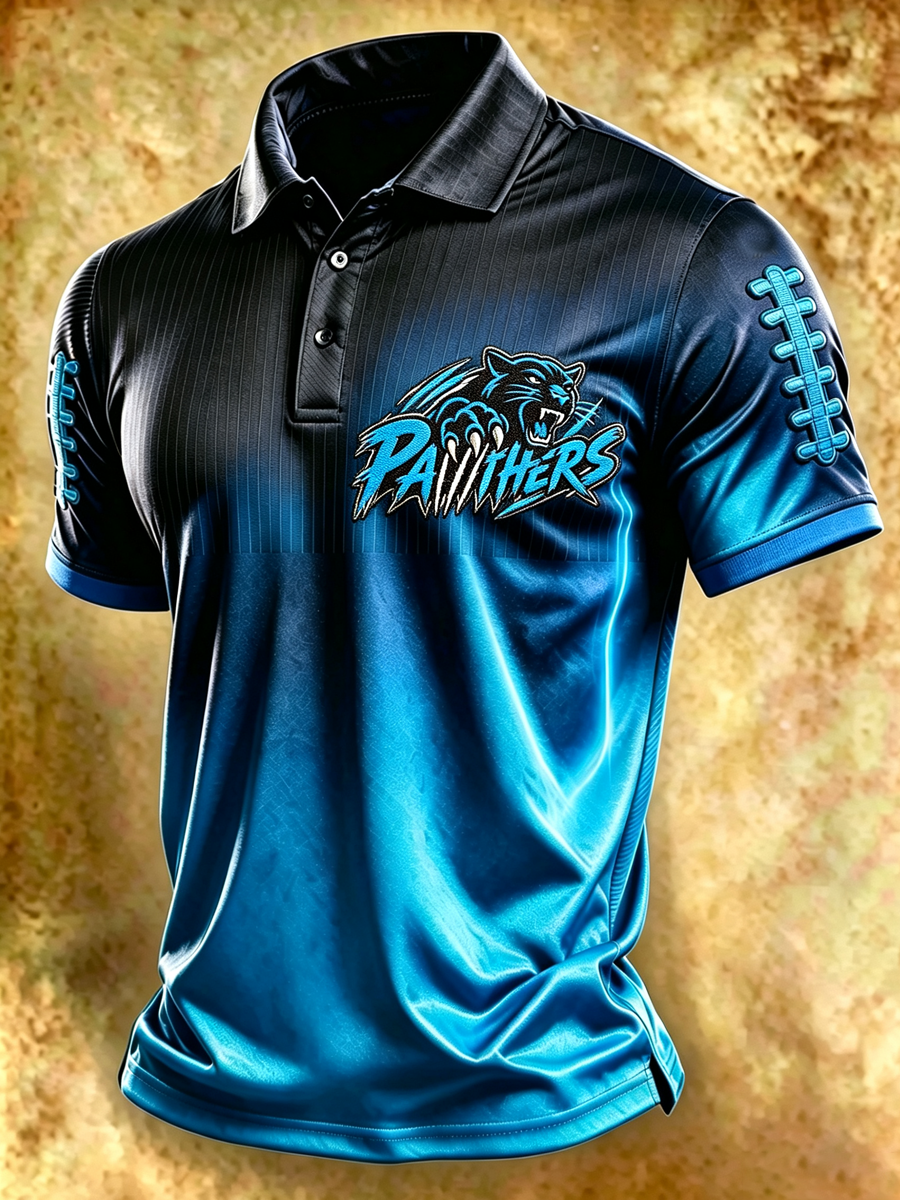 Men'S Football Printed Polo Shirt