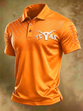 Men'S Retro Football Collar Flip Collar T-Shirt