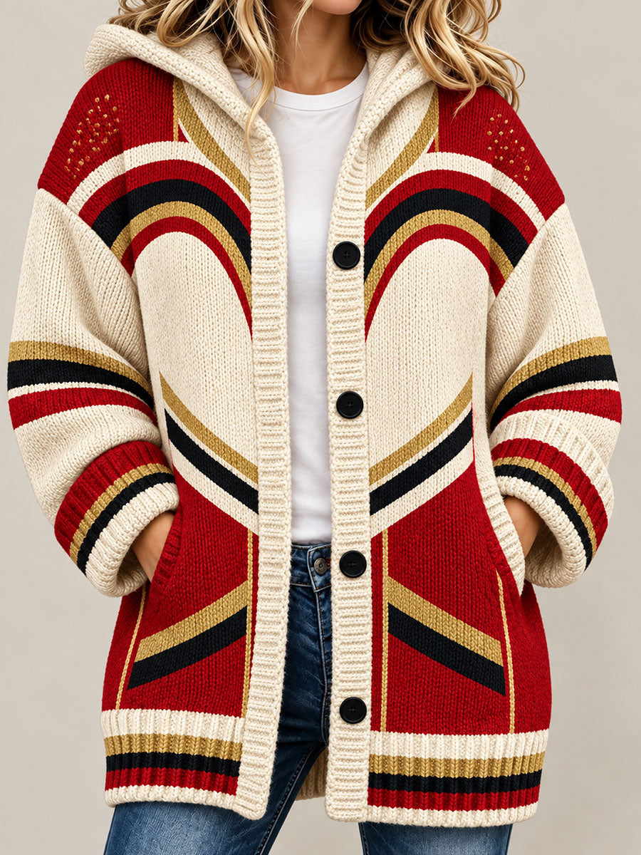 Women's American football Knitted Cardigan