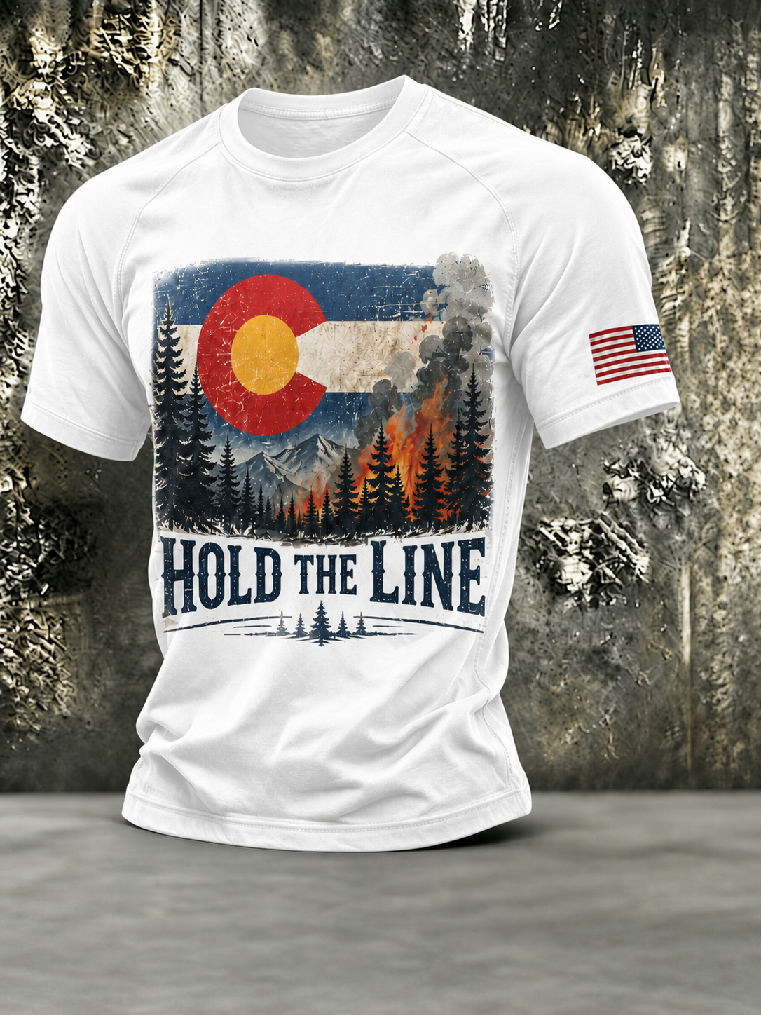 Men'S Colorado Strong: Rising From The Ashesn Printed T-Shirt