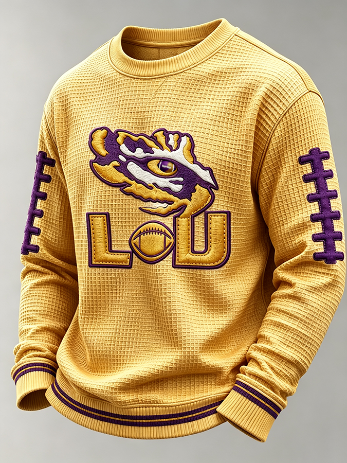 Men's Football Printed Waffle T-Shirt