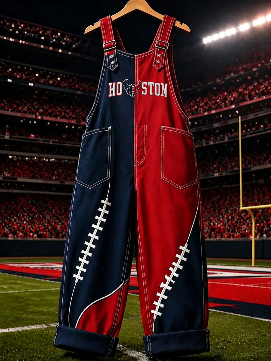 Women's Football Print Overalls