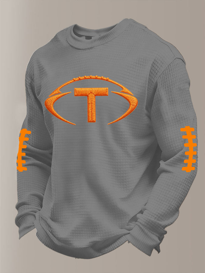 Men'S Football Printed Waffle T-Shirt