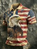 Men'S Casual 250Th Anniversary Celebration Of The Founding Of The United States, Geometric Personalized Printed Polo Shirt