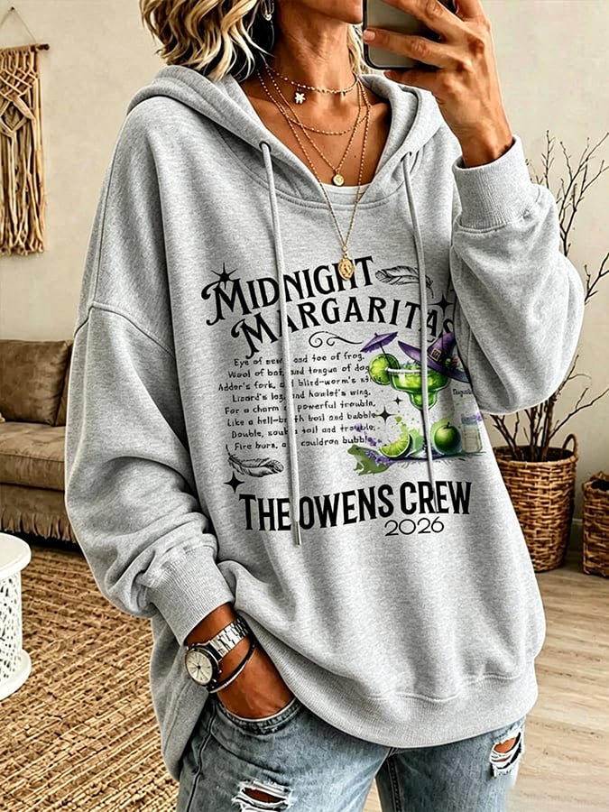 Women's Always Throw Spilled Salt Over Your Left Shoulder Print Casual Sweatshirt