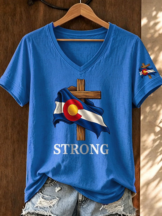 Women'S Casual Colorado Strong T-Shirt