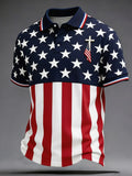 Men'S 250th Anniversary Printed Casual Polo Shirt
