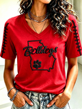 Women'S Football Print Short-Sleeve T-Shirt
