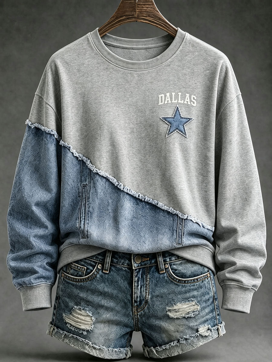 Women's Game Day Football Graphic Casual Sweatshirt