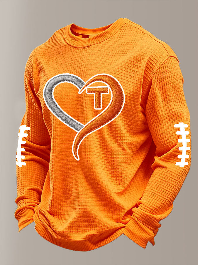 Men'S Football Printed Waffle T-Shirt