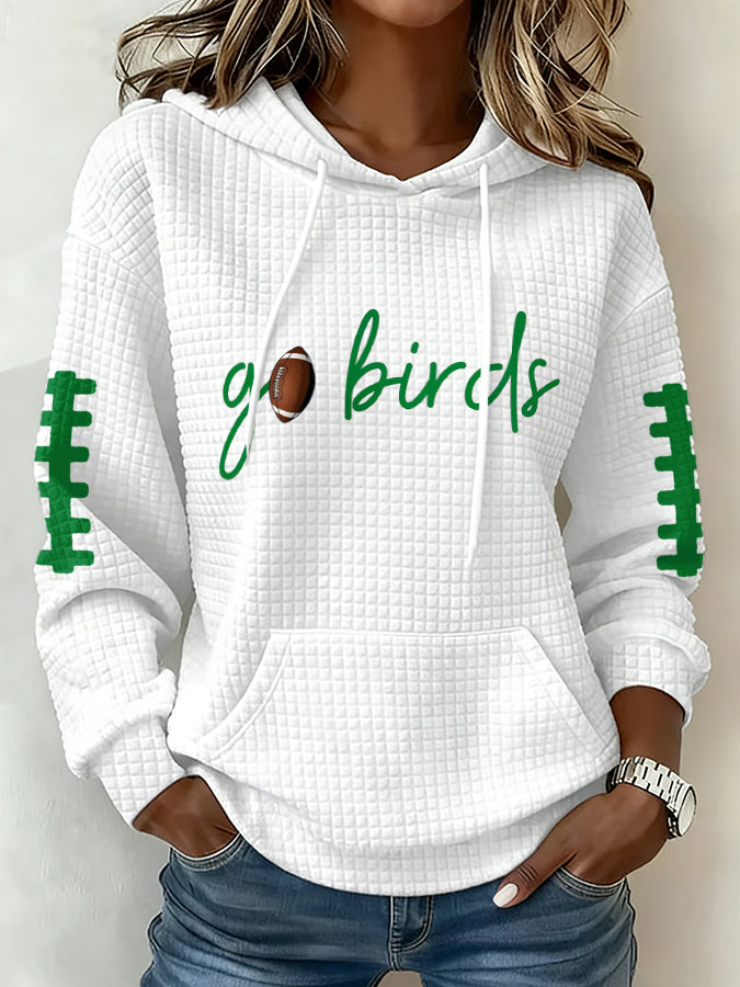 Women's Football Print Sweatshirt