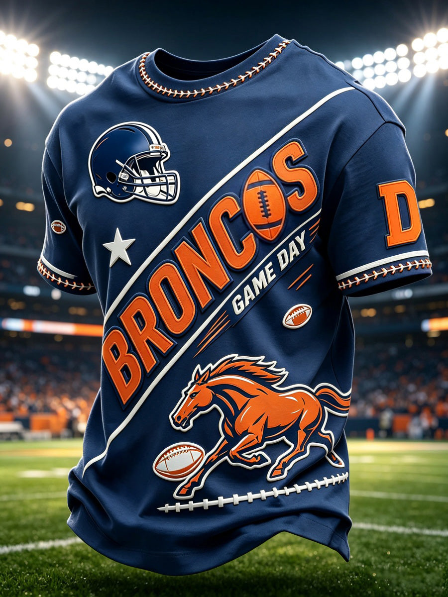 Men's Football Game Print Casual T-Shirt