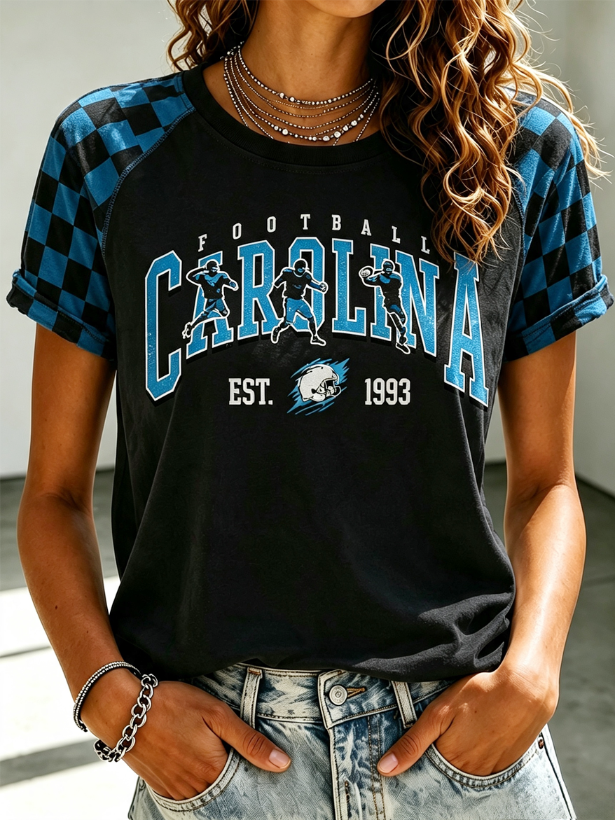 Women's Football Fans Gameday Print Casual Tee