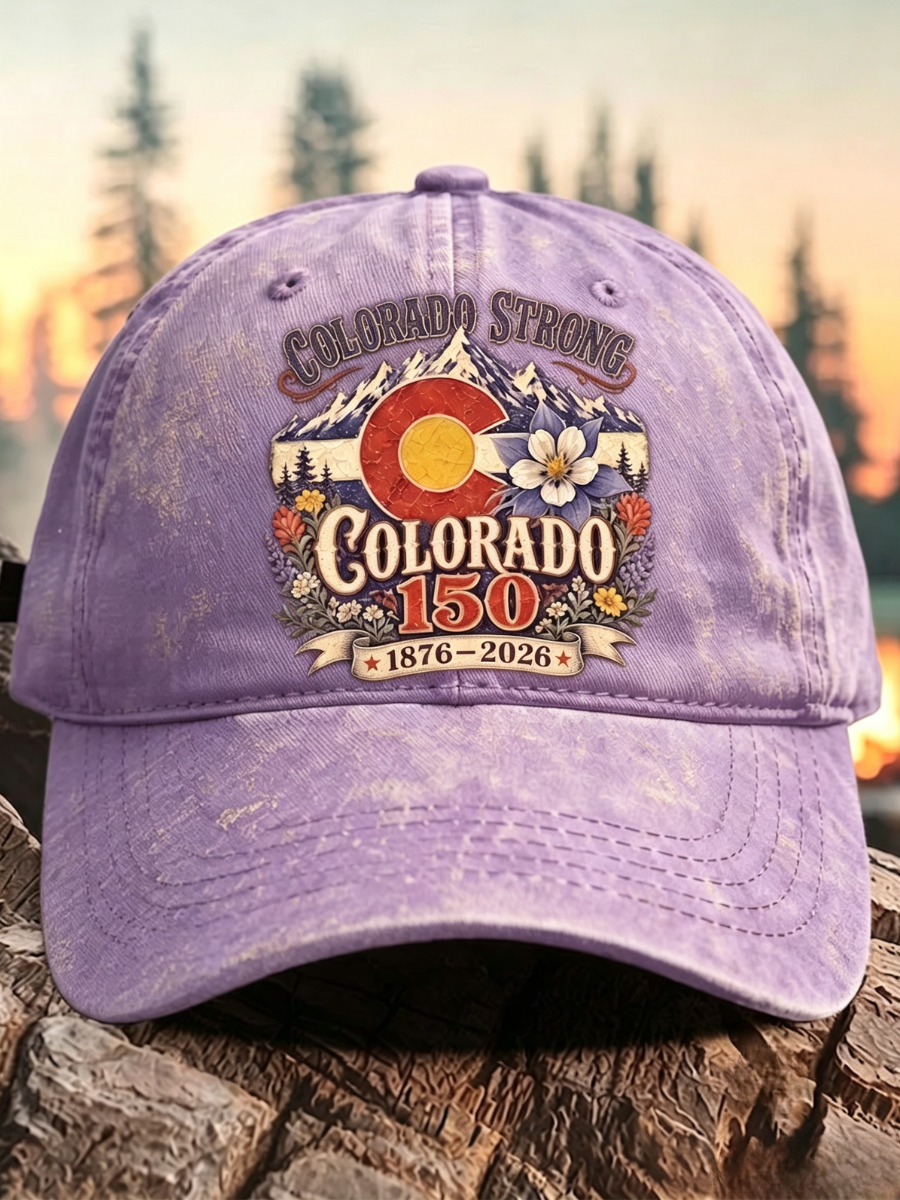 Retro Colorado Environmental Protection Print Baseball Cap