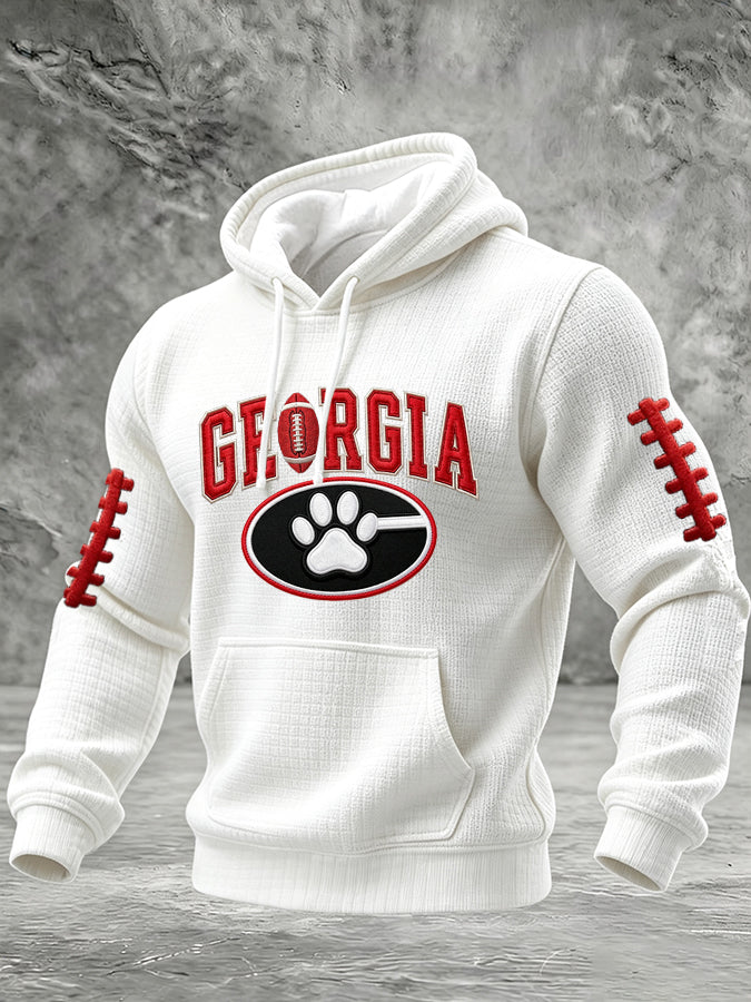 Men'S University Football Team Fans Football Printed Casual Hoodie