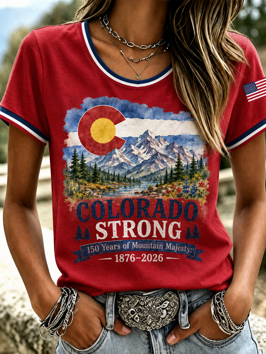 Women'S COLORADO STRONG Printed T-Shirt