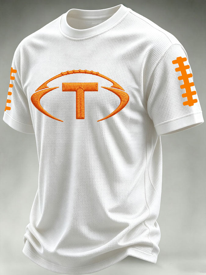 Men'S Football Print Waffle T-Shirt
