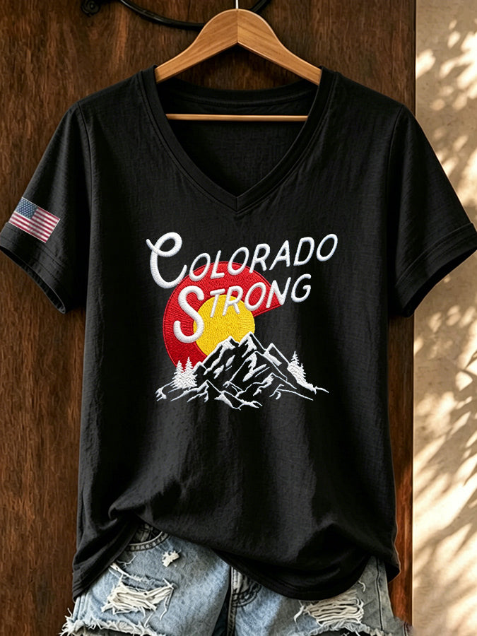 Women'S Casual Colorado Strong T-Shirt