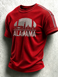 Men's University Football Print Waffle T-shirt