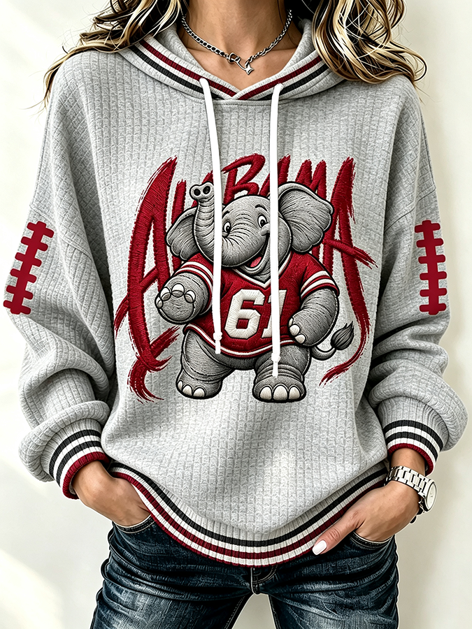 Women'S Football Print Sweatshirt