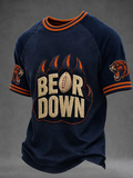 Men'S Football Print Short-Sleeved T-Shirt
