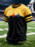 Men'S Football Print Waffle T-Shirt