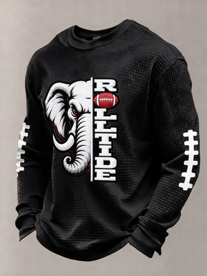 Men'S Football  Printed Waffle T-Shirt