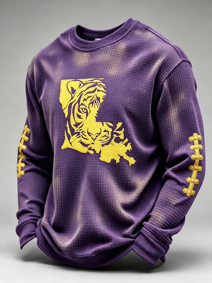 Men's Football Printed Waffle T-Shirt