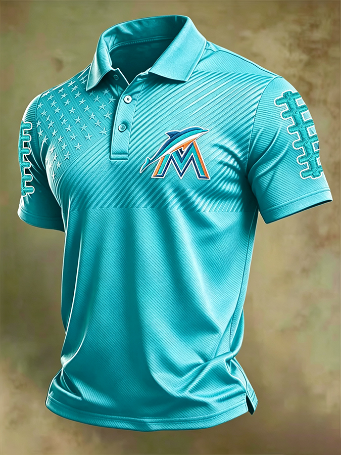 Men'S Retro Football Polo Shirt