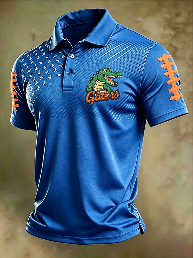 Men'S Retro Football Polo Shirt