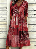 Women'S Casual American Independence Day Flag Print Art Casual Dress