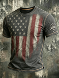Men'S Casual USA Commemorative Printed Round Neck T-Shirt