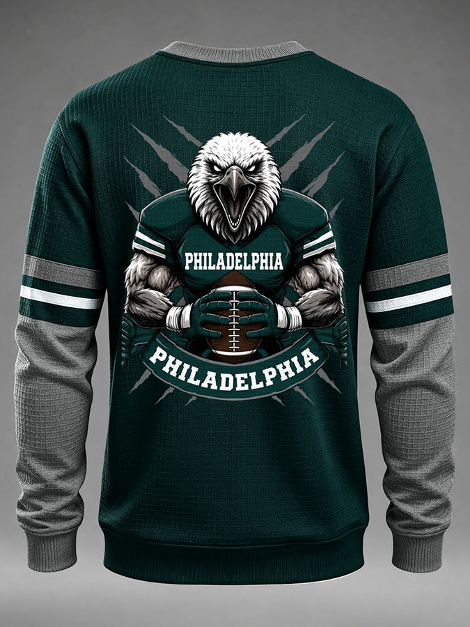 Men'S Football Printed Waffle T-Shirt
