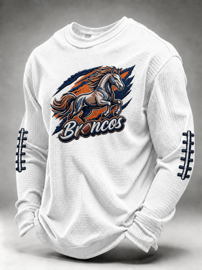 Men'S Football  Printed Waffle T-Shirt