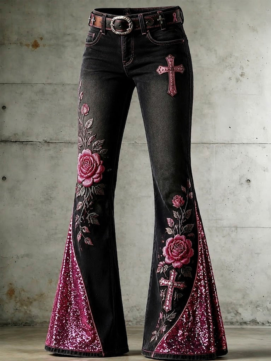 Women's Floral Casual Long Pants