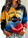 Women's Football Printed Casual Sweatshirt