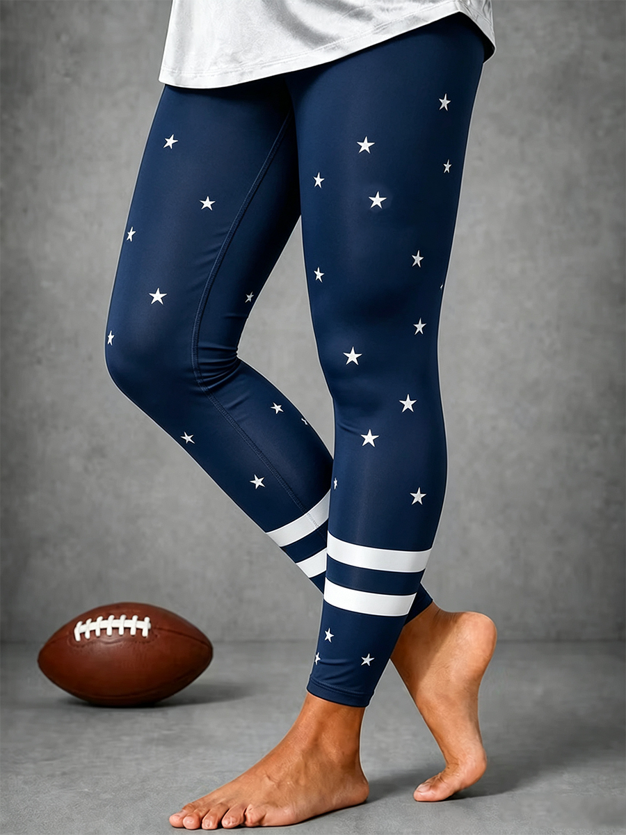 Women'S Rugby Enthusiast Printed Leggings