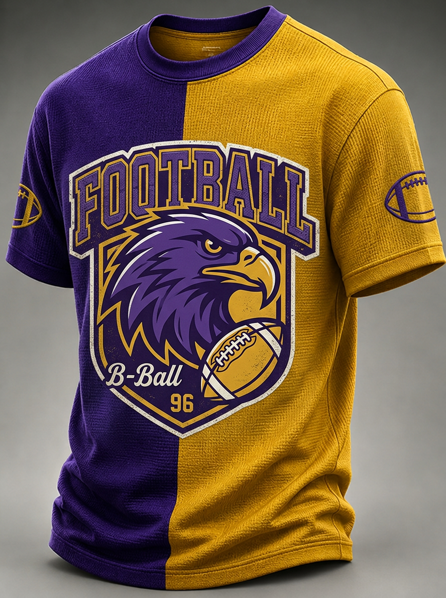 Unisex Baltimore Ravens Football Eagle Shield Printed T-shirt