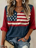 Women's Retro Independence Day We The People 1776-2026 Print Shirt