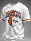 Unisex Denver Broncos Football Horse Logo Printed T-shirt