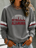 Women'S Retro Football Round Neck Sports Shirt