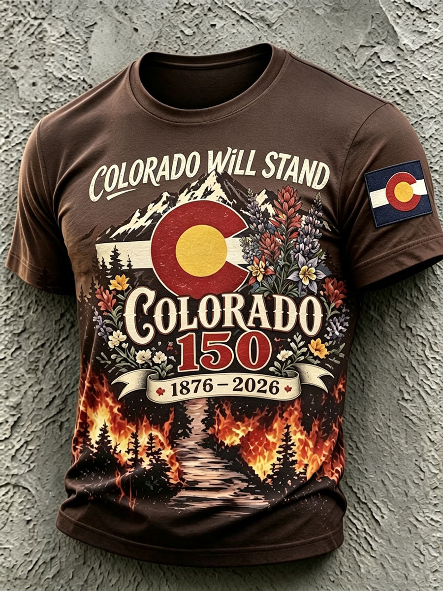 Men's Colorado Strong Print Short Sleeve T-Shirt