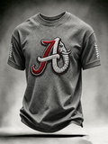 Men'S  Football  Printed  Waffle T-Shirt