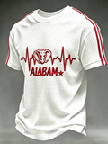 Men's University Football Print Waffle T-shirt