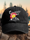 Retro Colorado Strong Colorado Wildfires Praying For The Firefighters Print Baseball Cap