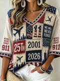 9.11 Never Forget Printed T-Shirts
