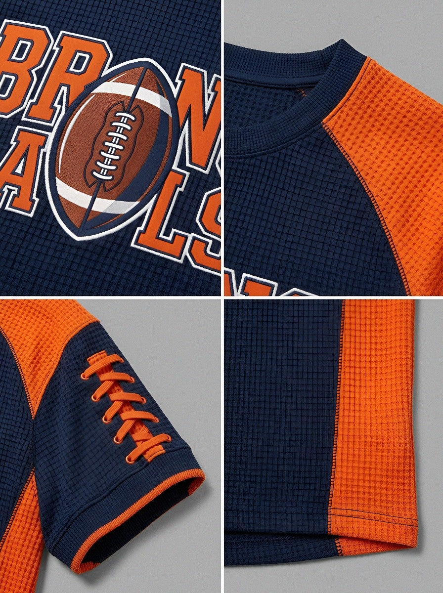 Men's Denver Broncos Football Logo Printed T-shirt