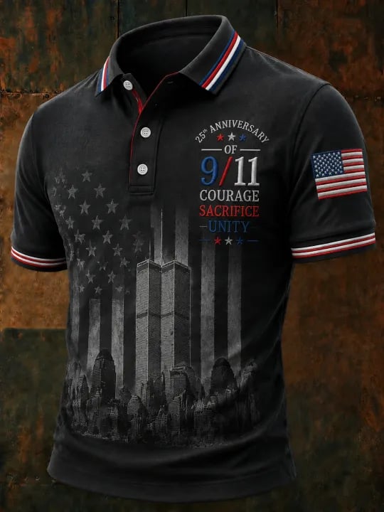 Men's 911 Memorial Casual Print Polo Shirt