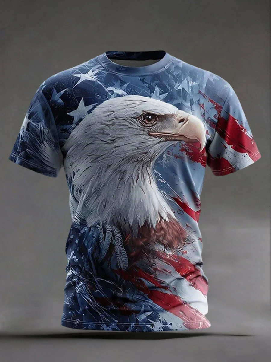 Men's America 250th Anniversary Art Print Casual T-Shirt