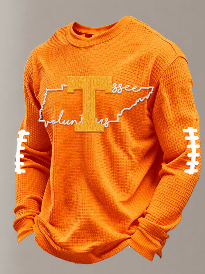 Men'S Football Printed Waffle T-Shirt